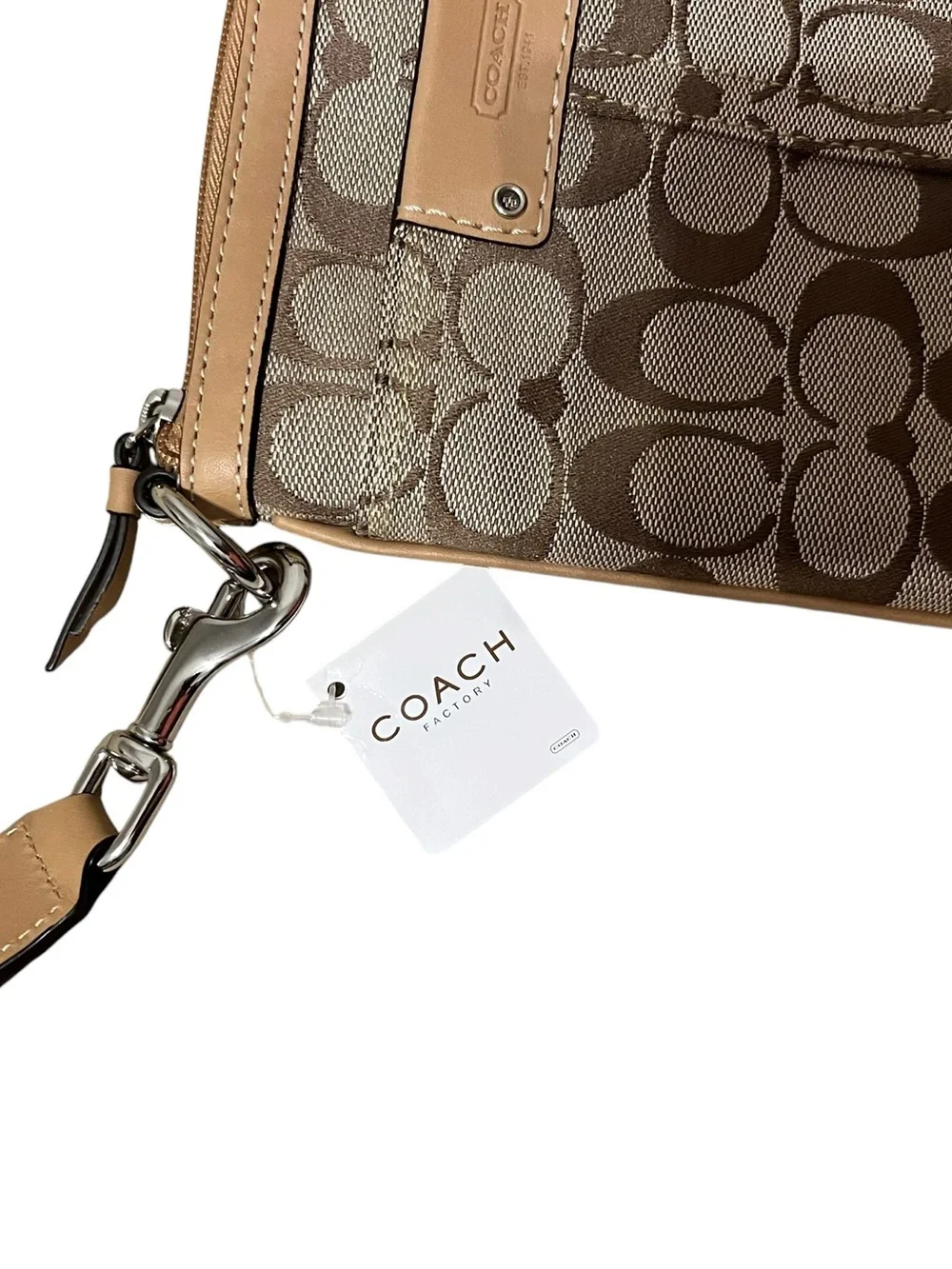 Coach Signature Canvas Crossbody Bag in Khaki